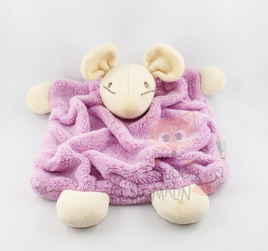 plume baby comforter mouse purple pink 